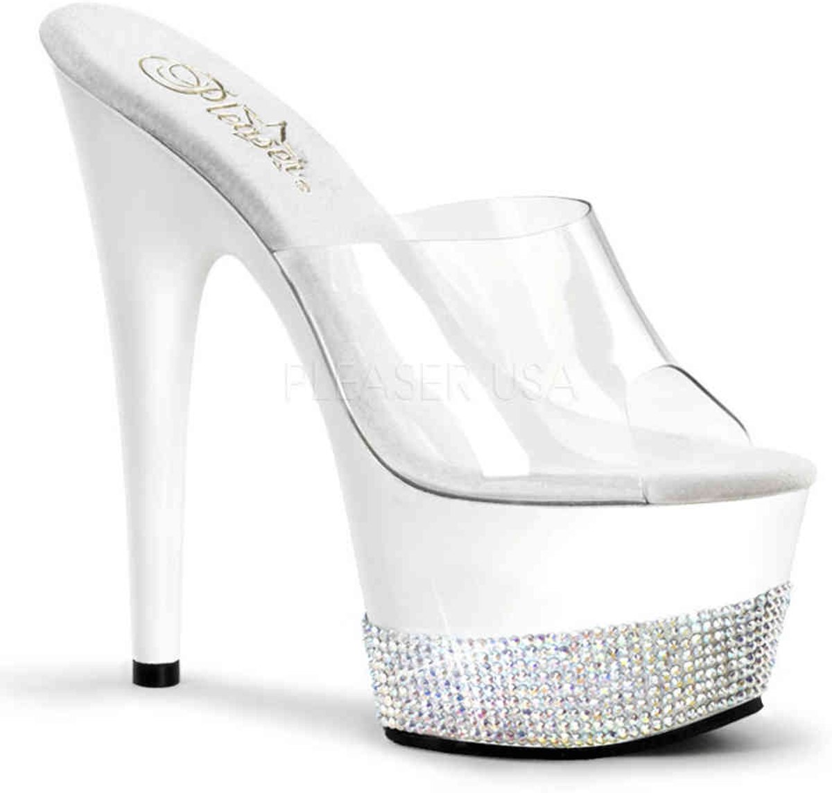 EU 35 = US 5 | ADORE-701-3 | 7 Heel, 2 3/4 PF Slide w/ Rhinestone Platform